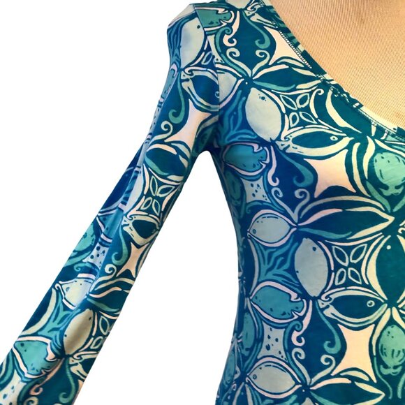 Lilly Pulitzer Womens Size XS Blue Juliet What A Racquet Fish Print Dress Flaw - Picture 5 of 10